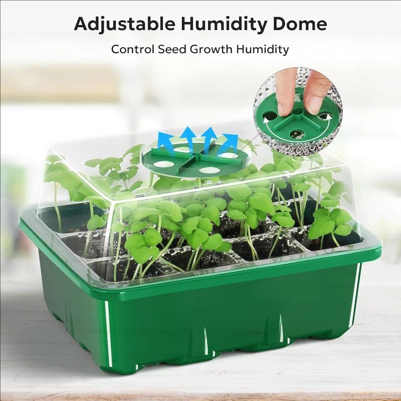 Dome Propagation Kit - ชุดเพาะเมล็ดขนาดเล็ก 10 ชิ้น/5 ชิ้น พร้อมโดมระบายความชื้นและฐานสำหรับเพาะเมล็ด
