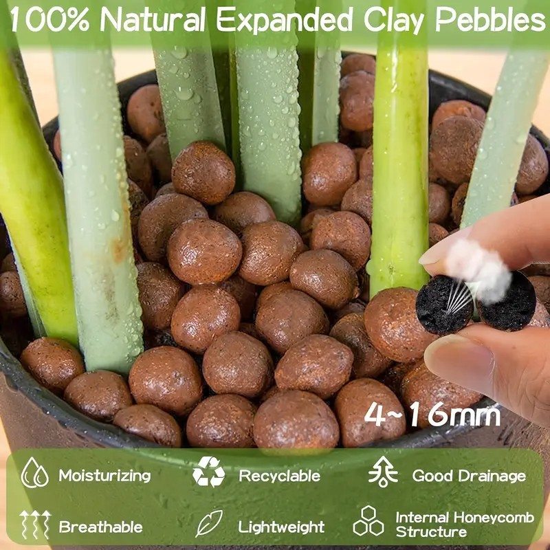 1LB Reusable Hydroponic Clay P - Clay Pebble Growing บทวิจารณ์และราคา